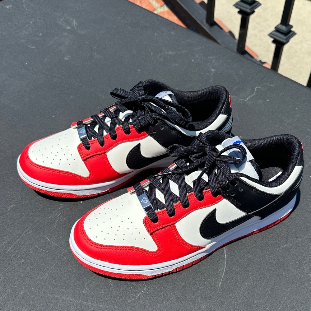 Nike 75th Anniversary Red and Black Dunks Athletic Shoes